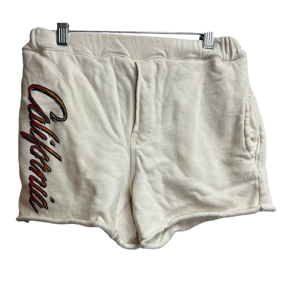 Mother The Quickie Roller Tropical Graphic Shorts Cream Small